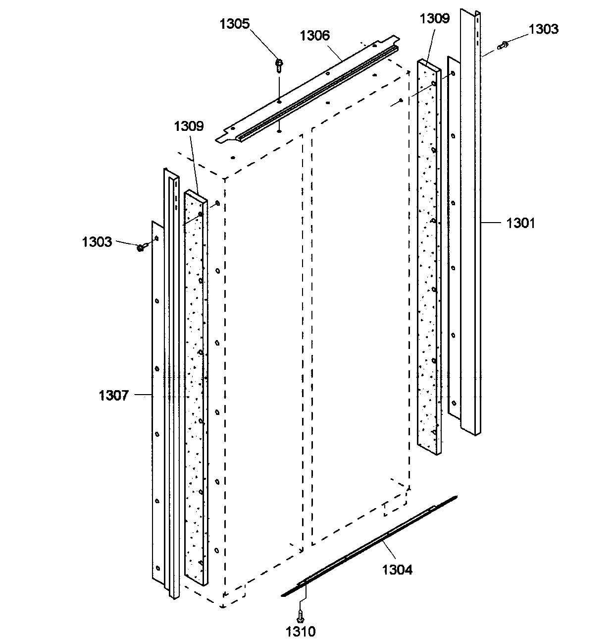 Thermador KBUIT4865E01 door trim diagram