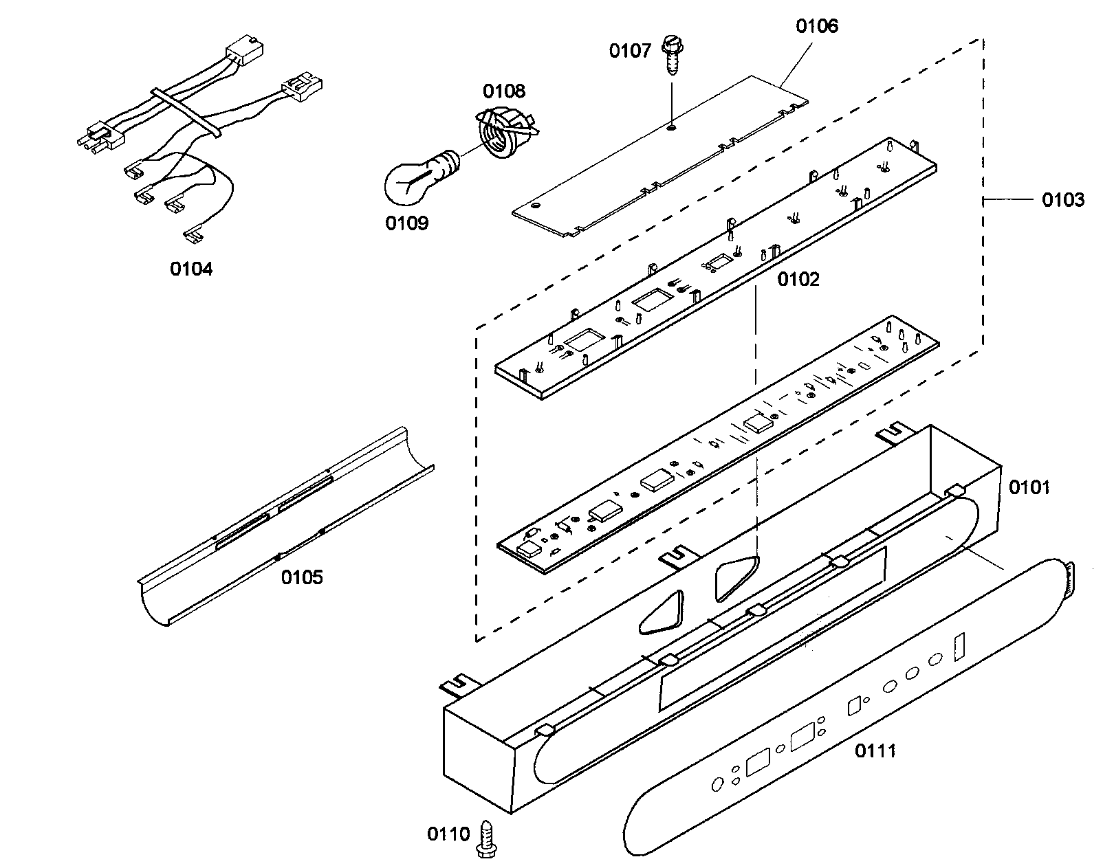 Thermador KBUIT4265E/01 control panel diagram