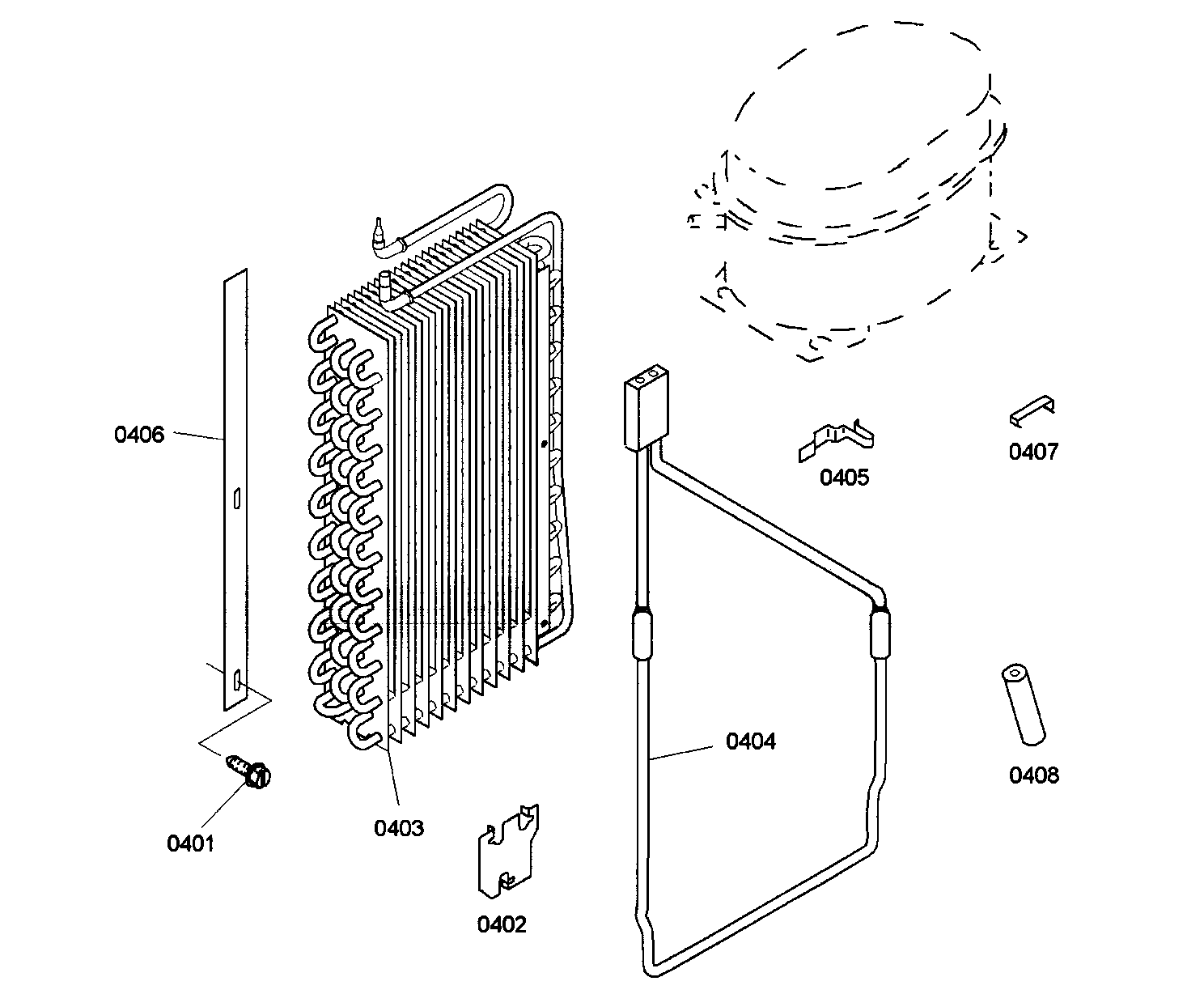 Thermador KBUIT4265E/01 evaporator diagram