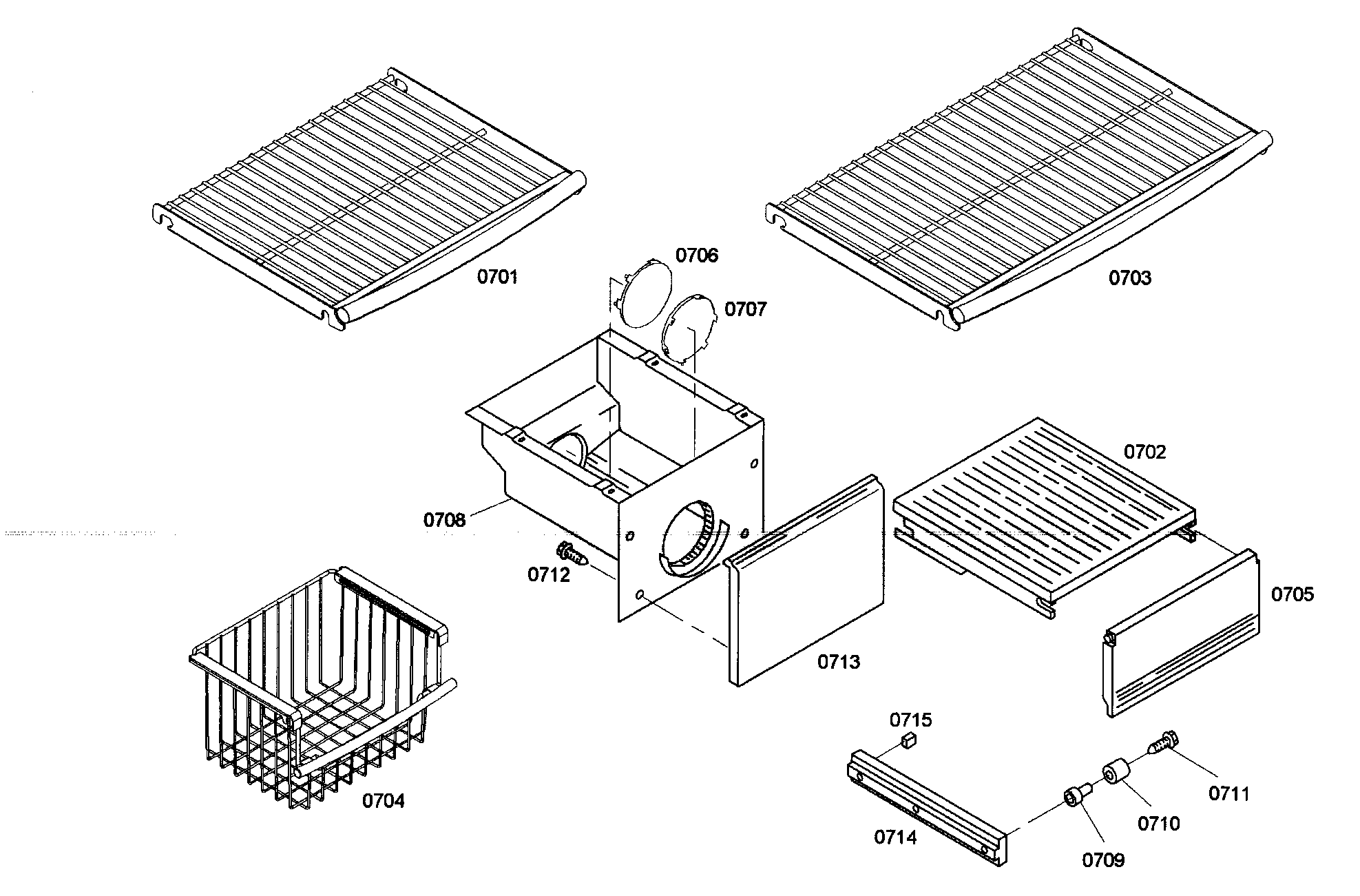 Thermador KBUIT4265E/01 shelf assy 2 diagram