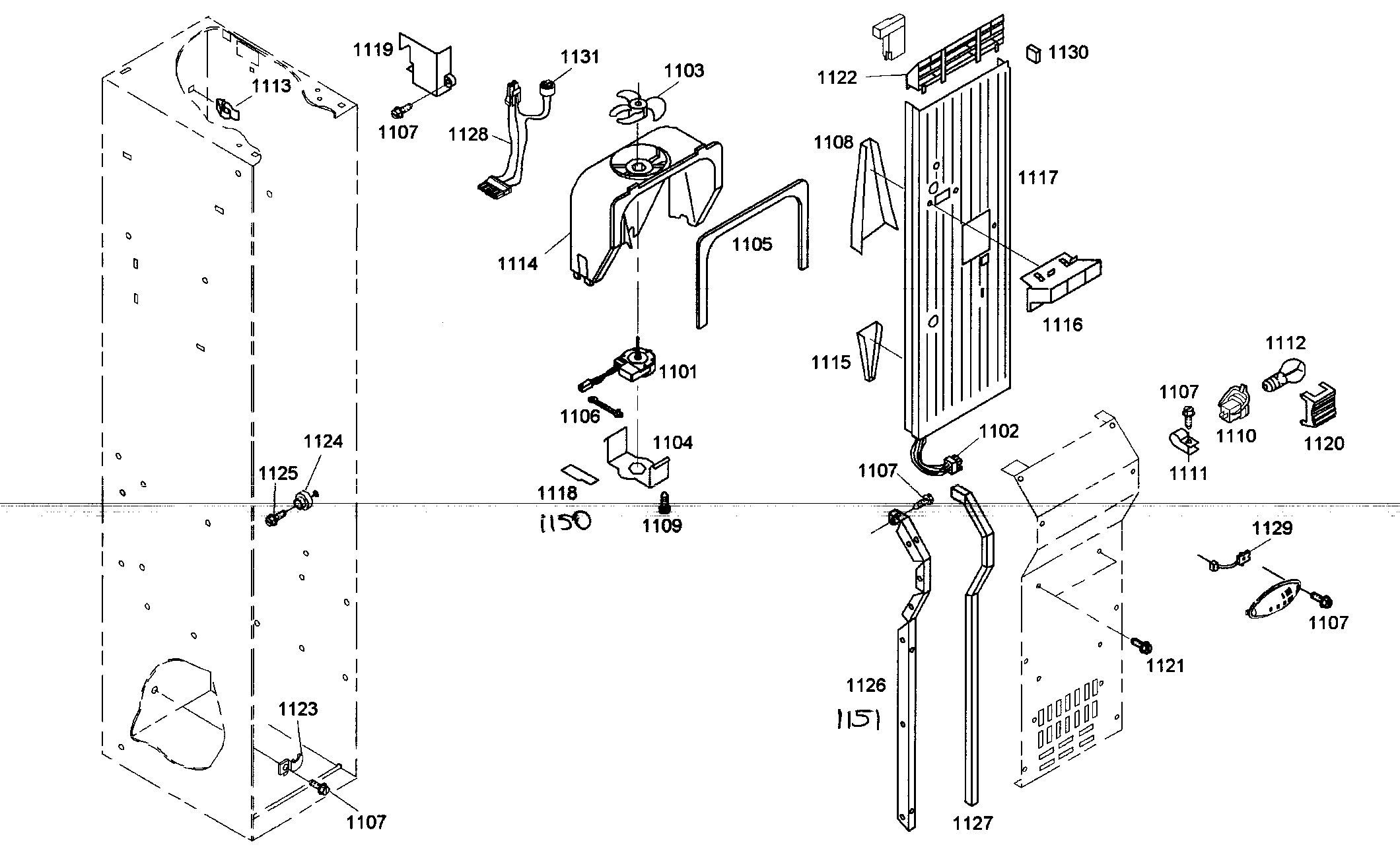 Thermador KBUIT4265E/01 duct assy diagram