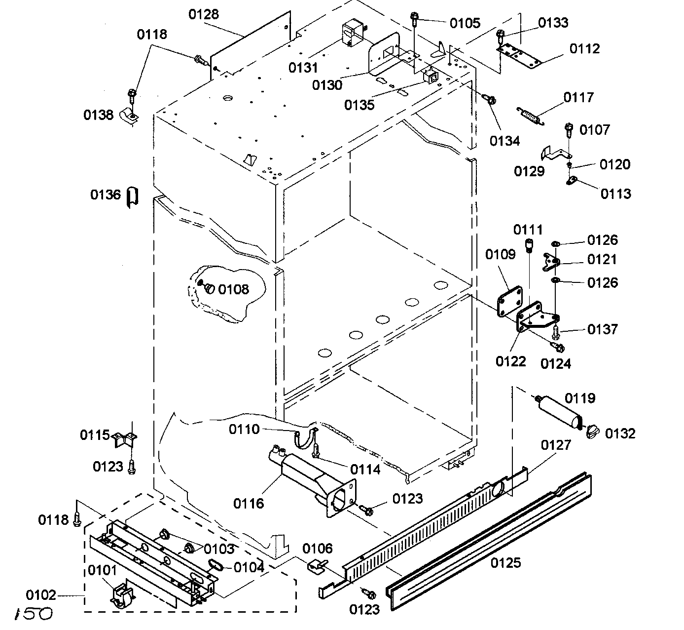 Thermador KBURT3675E01 cabinet parts diagram