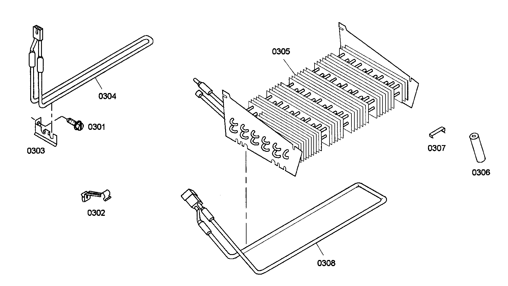 Thermador KBURT3675E01 evaporator diagram