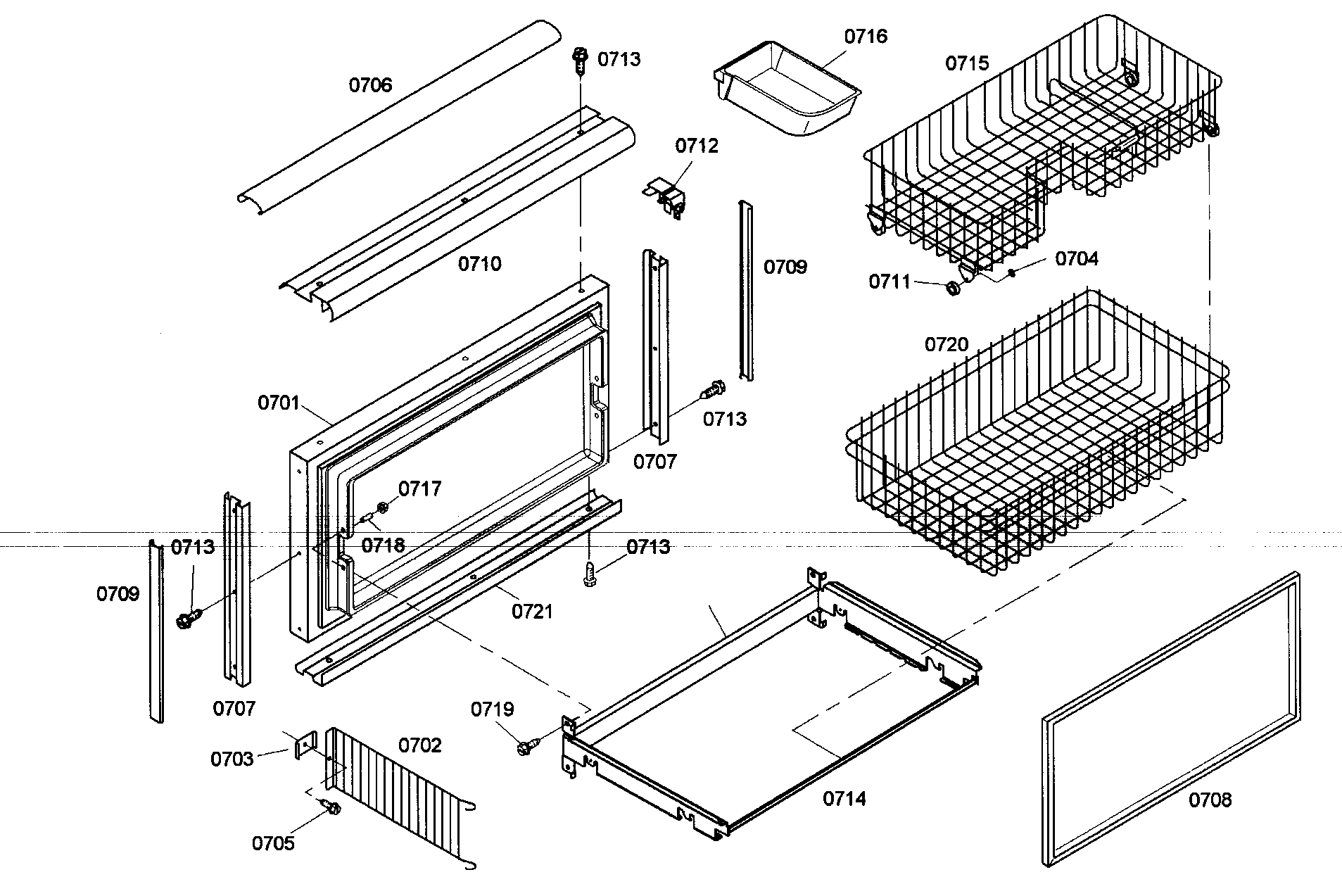 Thermador KBURT3675E01 freezer door diagram