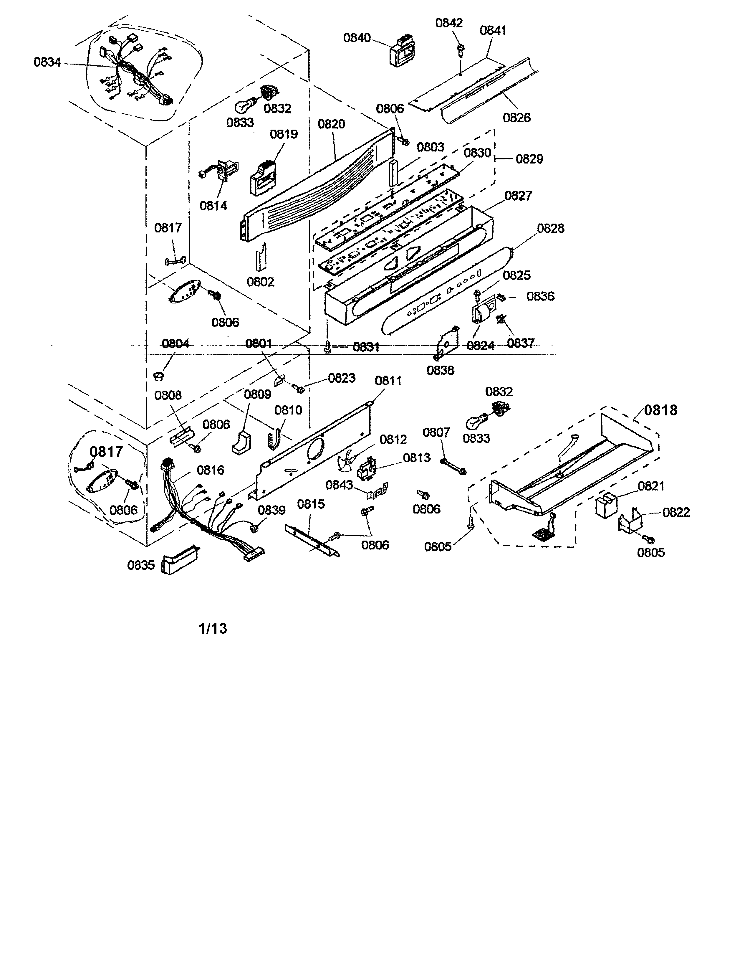 Thermador KBURT3675E01 control asy diagram