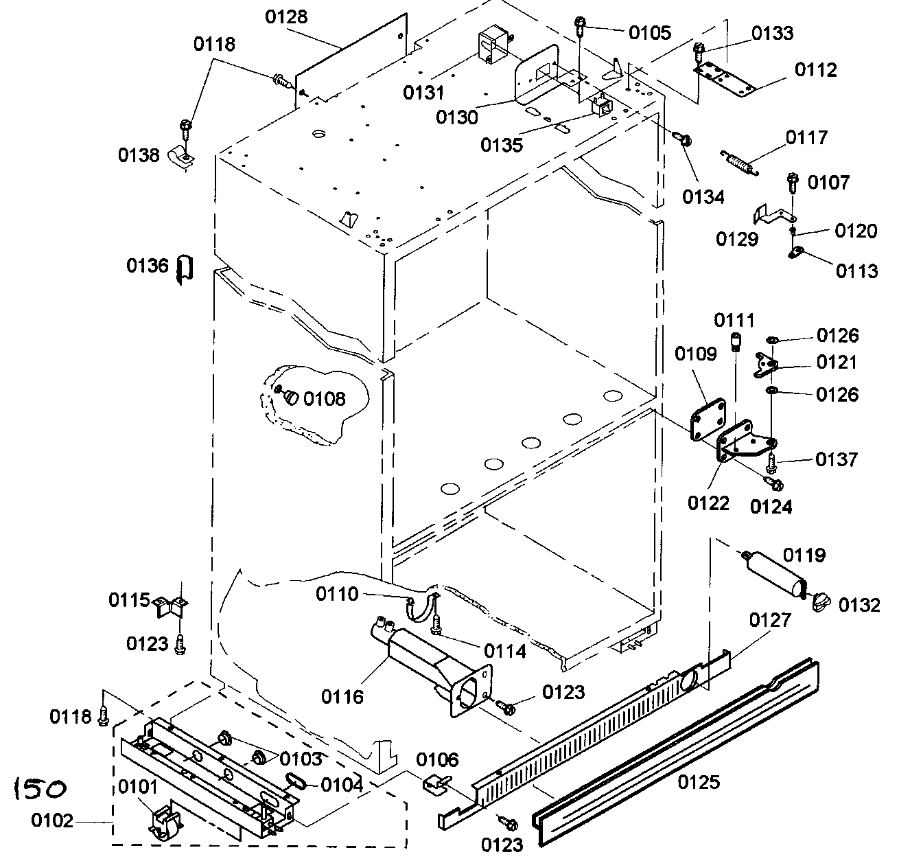 Thermador KBULT3675E01 cabinet parts diagram