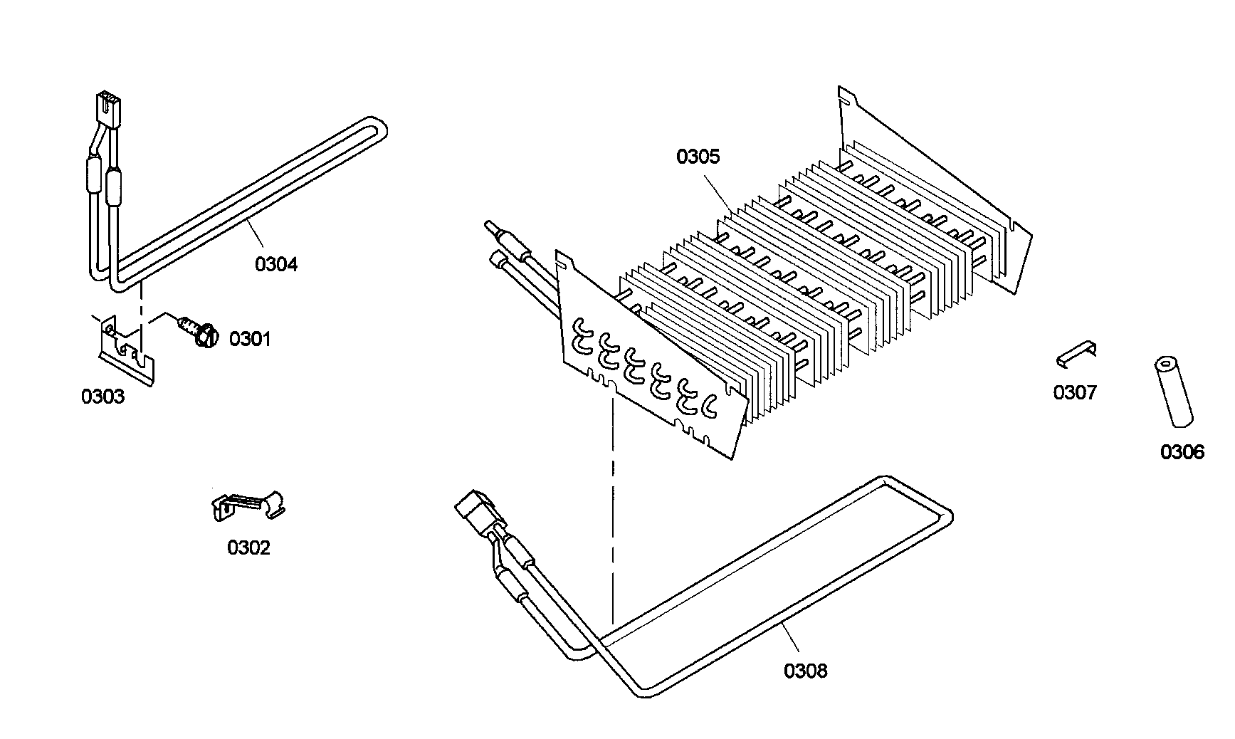 Thermador KBULT3675E01 evaporator diagram