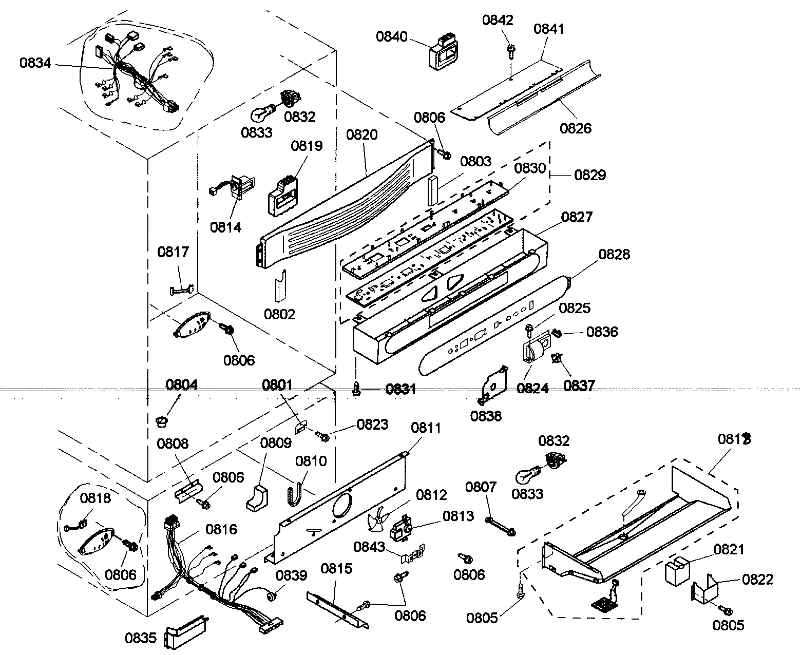 Thermador KBULT3675E01 control asy diagram