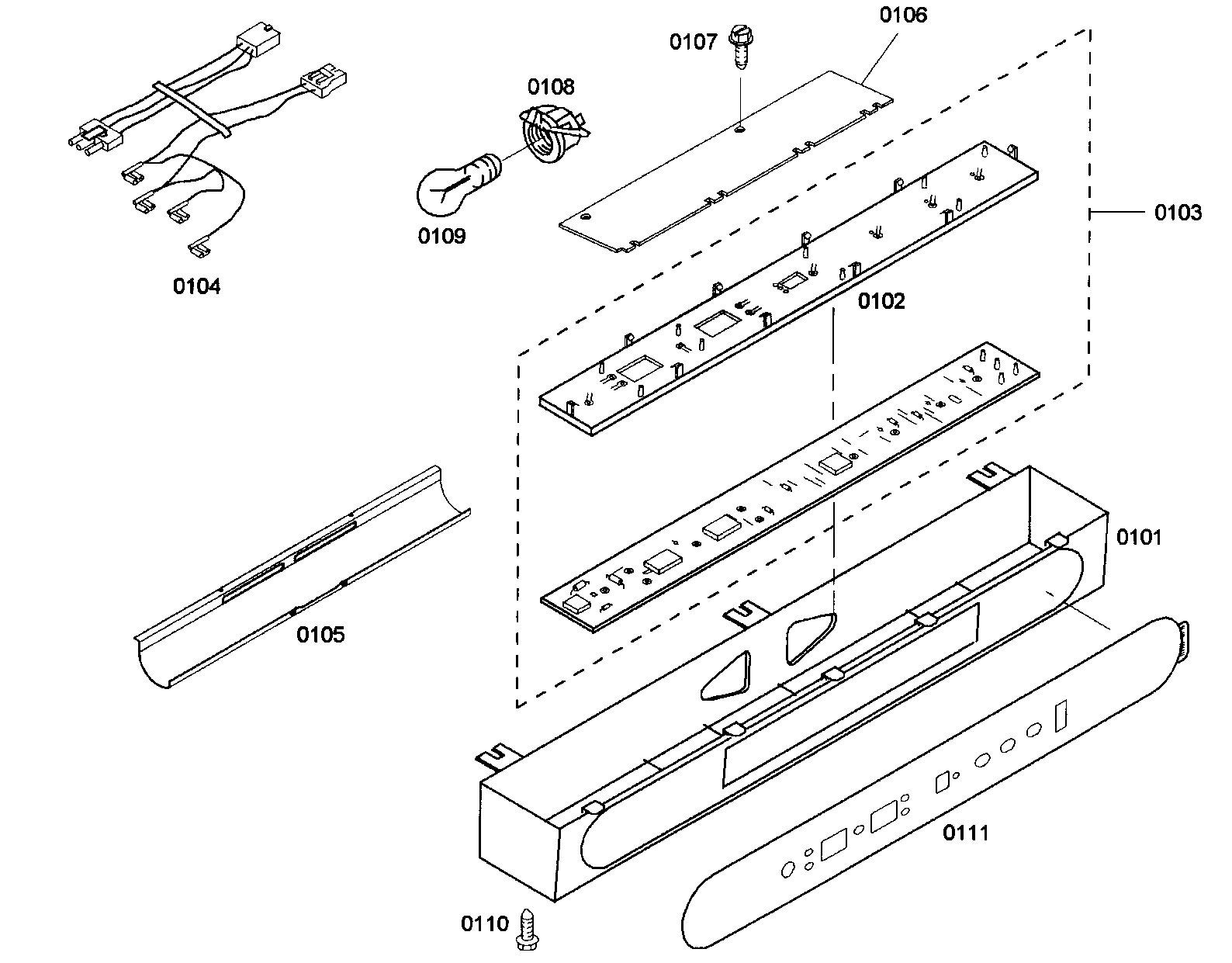 Thermador KBUIT4275E/01 control asy diagram
