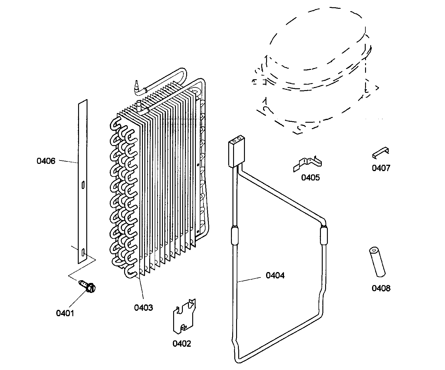 Thermador KBUIT4275E/01 evaporator diagram