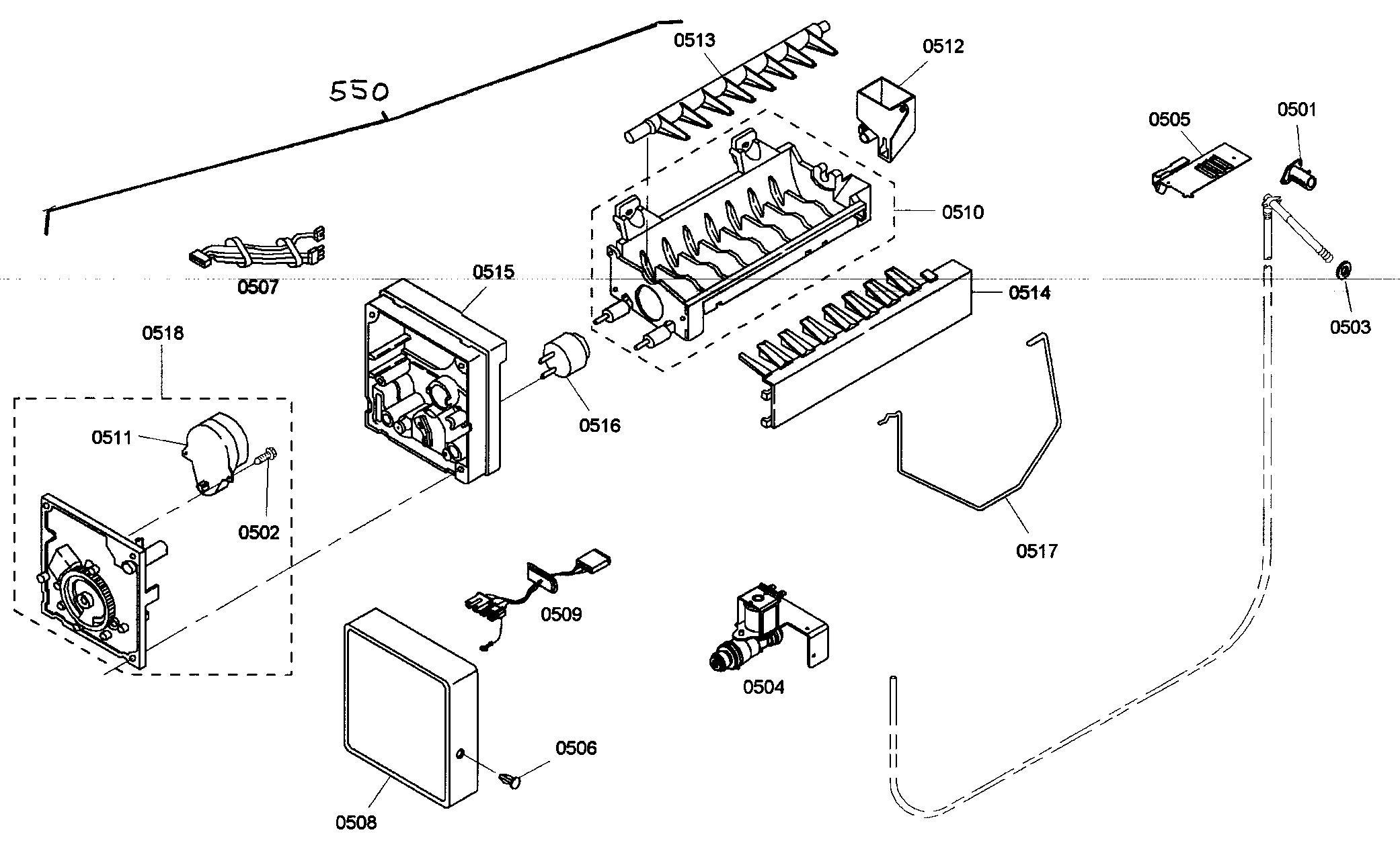 Thermador KBUIT4275E/01 icemaker diagram