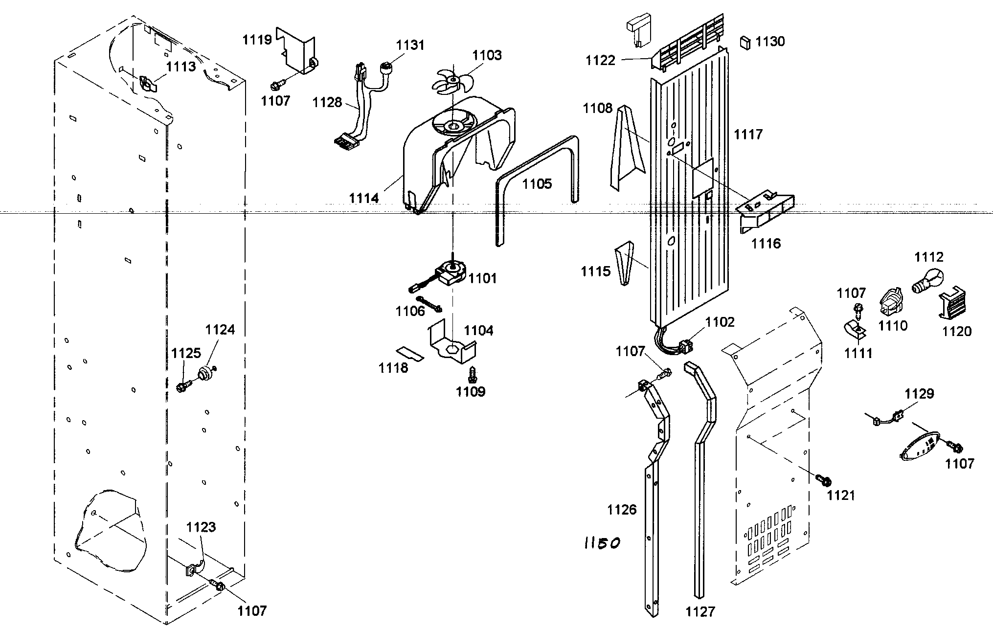 Thermador KBUIT4275E/01 duct asy diagram