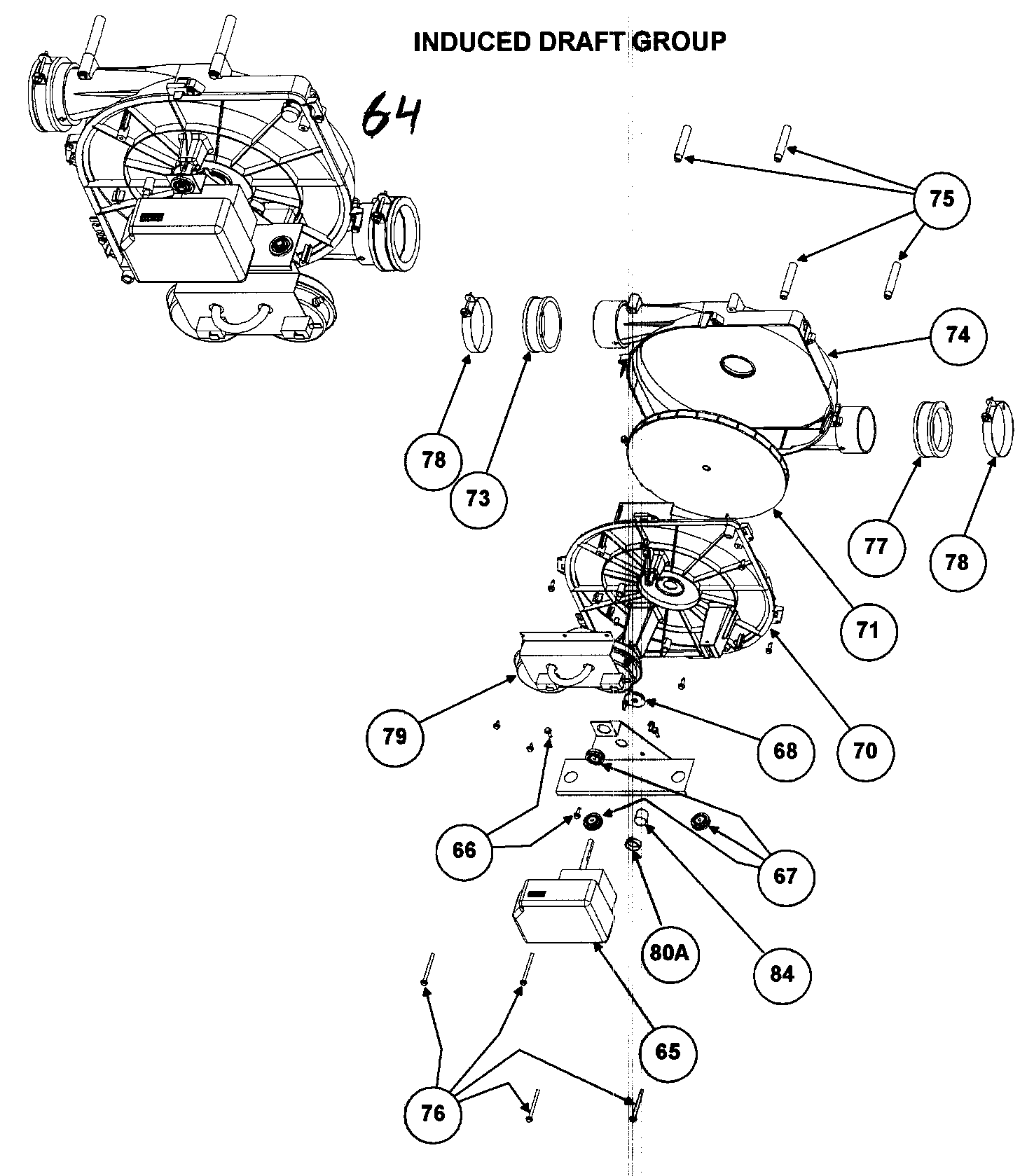 Carrier 58MVP040F15114 inducer motor diagram