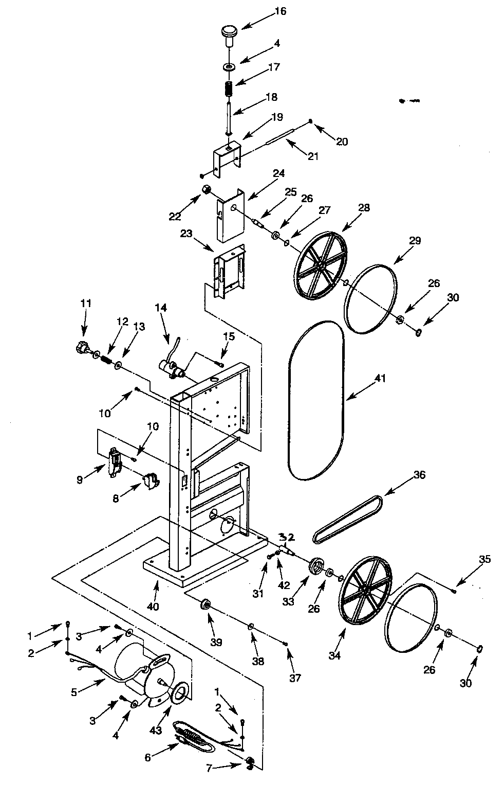 Craftsman 351214190 motor assy diagram