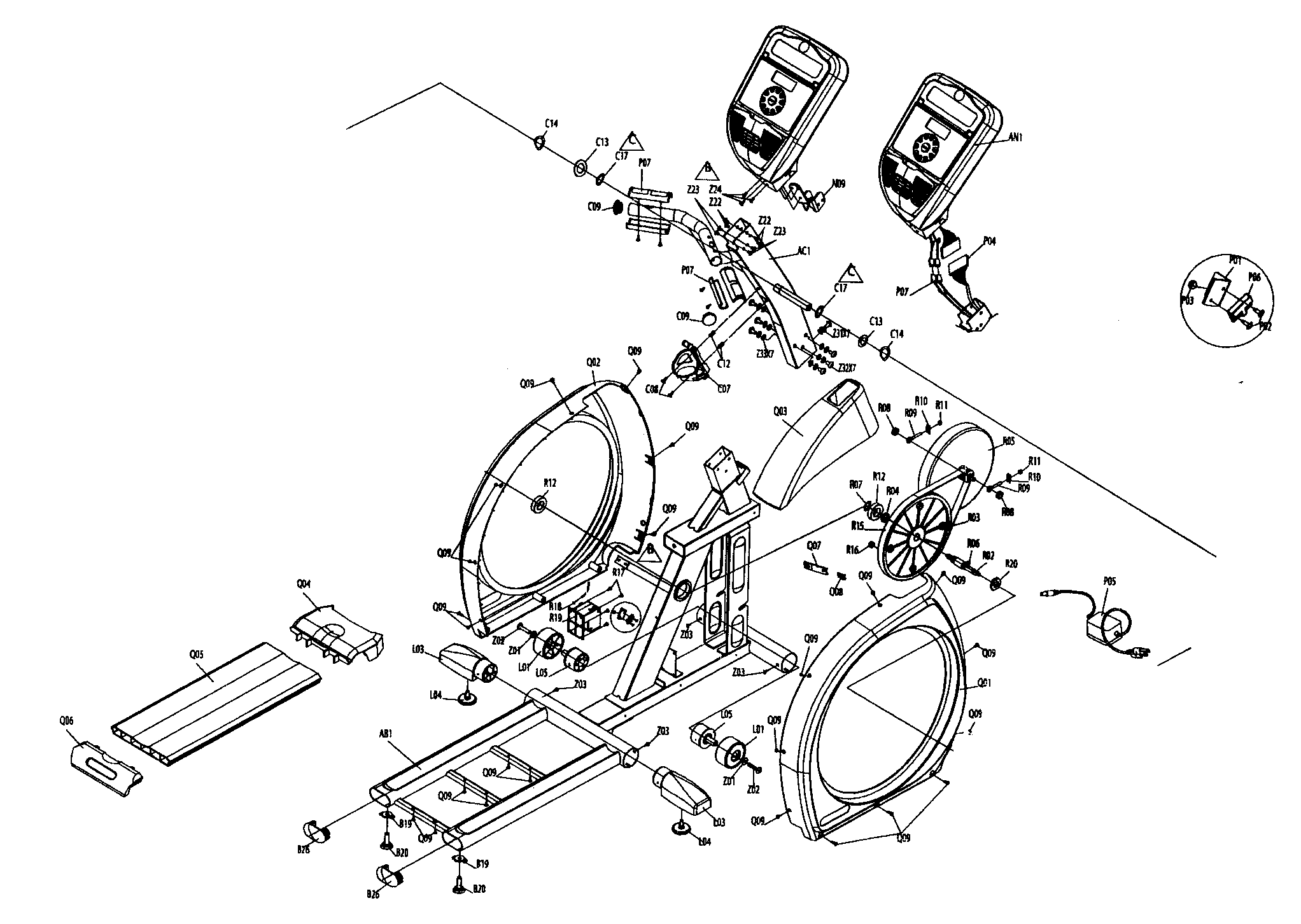 Horizon SXE7.7 frame assy diagram
