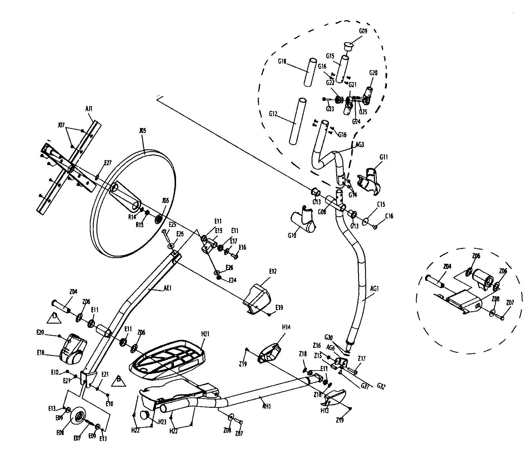 Horizon SXE7.7 right side assy diagram