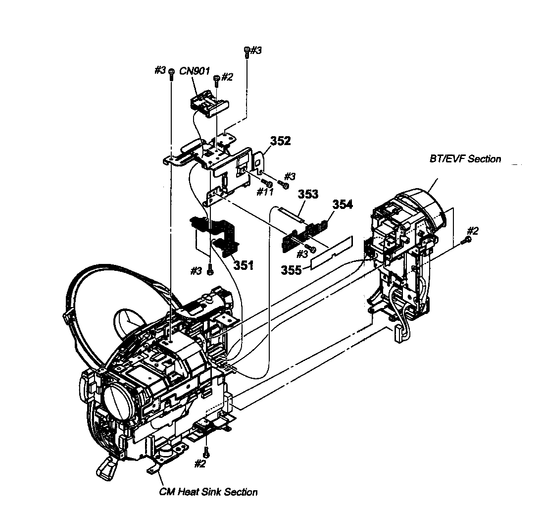 Sony HDR-UX10 shoe frame assy diagram