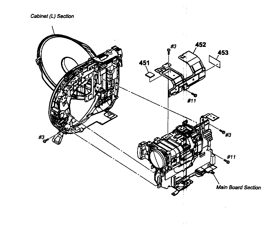 Sony HDR-UX20 cm heat sink assy diagram
