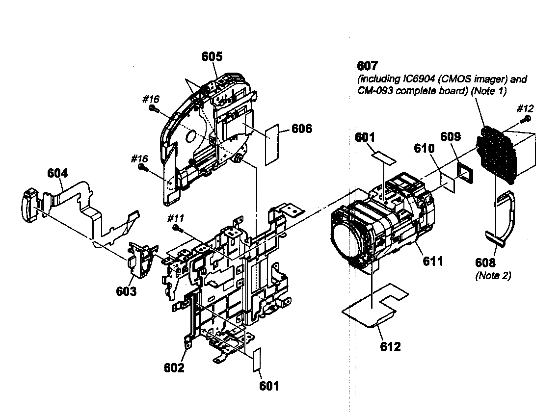 Sony HDR-UX20 lens/md assy diagram