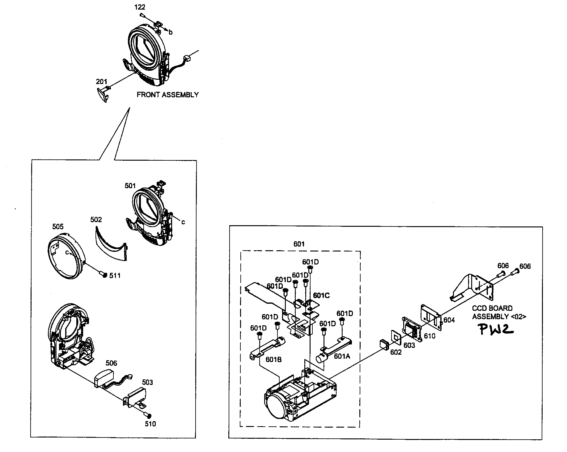 JVC GZ-MG335HUS lens assy diagram