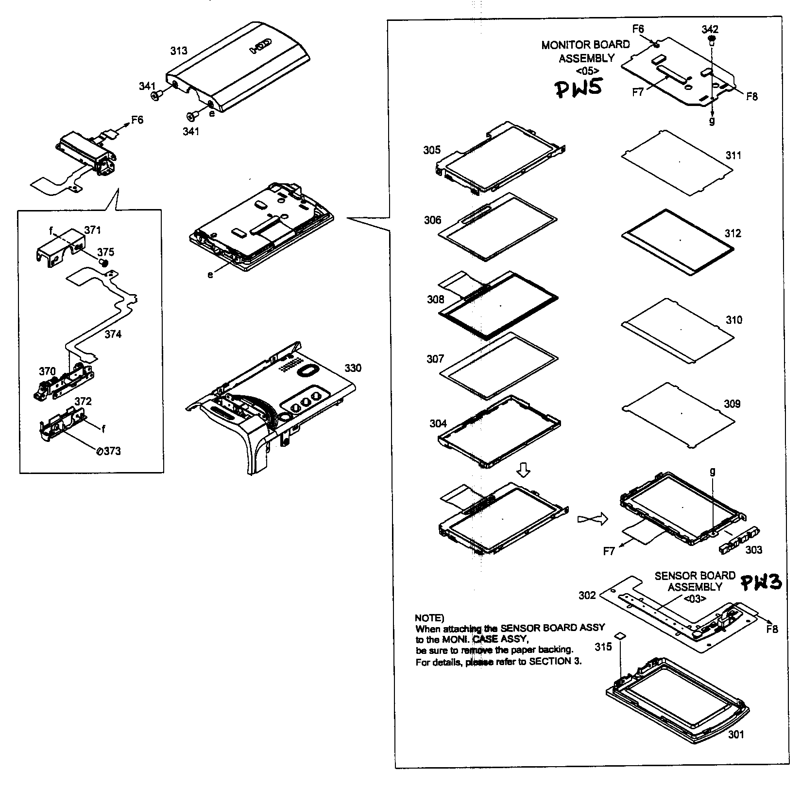 JVC GZ-MG335HUS lcd assy diagram