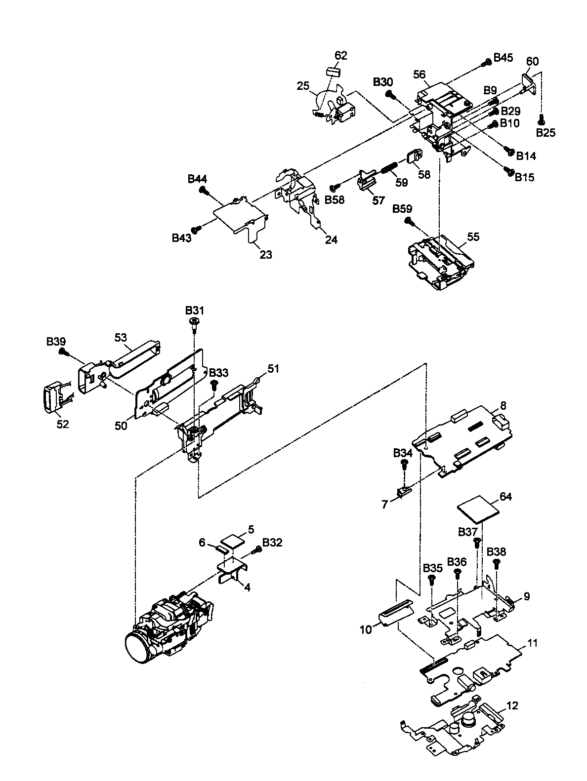 Panasonic HDC-SD9P frame and casing parts 2 diagram