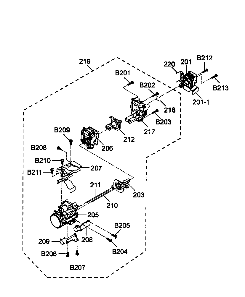Panasonic HDC-SD9P camera lens assy diagram