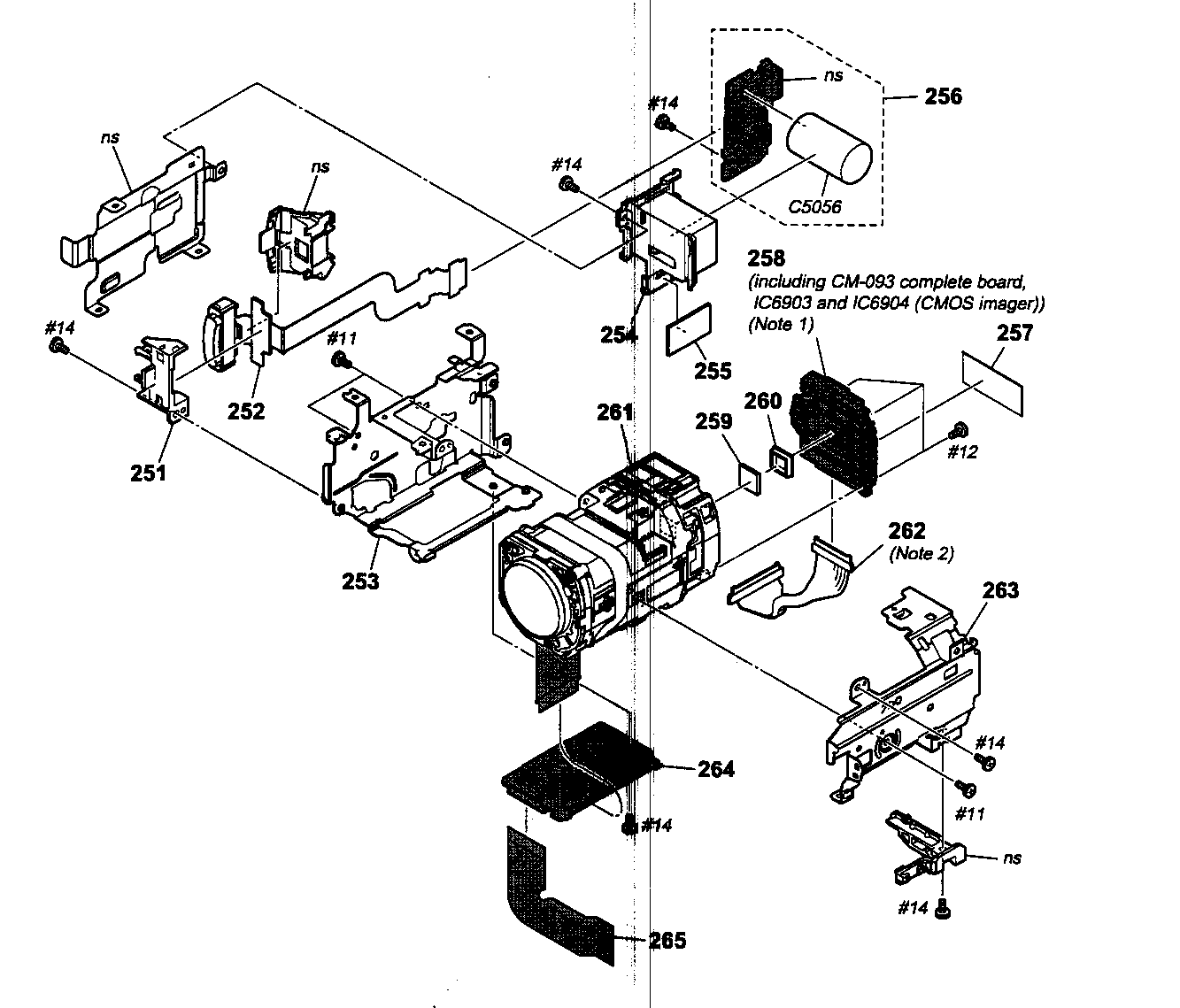 Sony HDR-SR10 lens block diagram