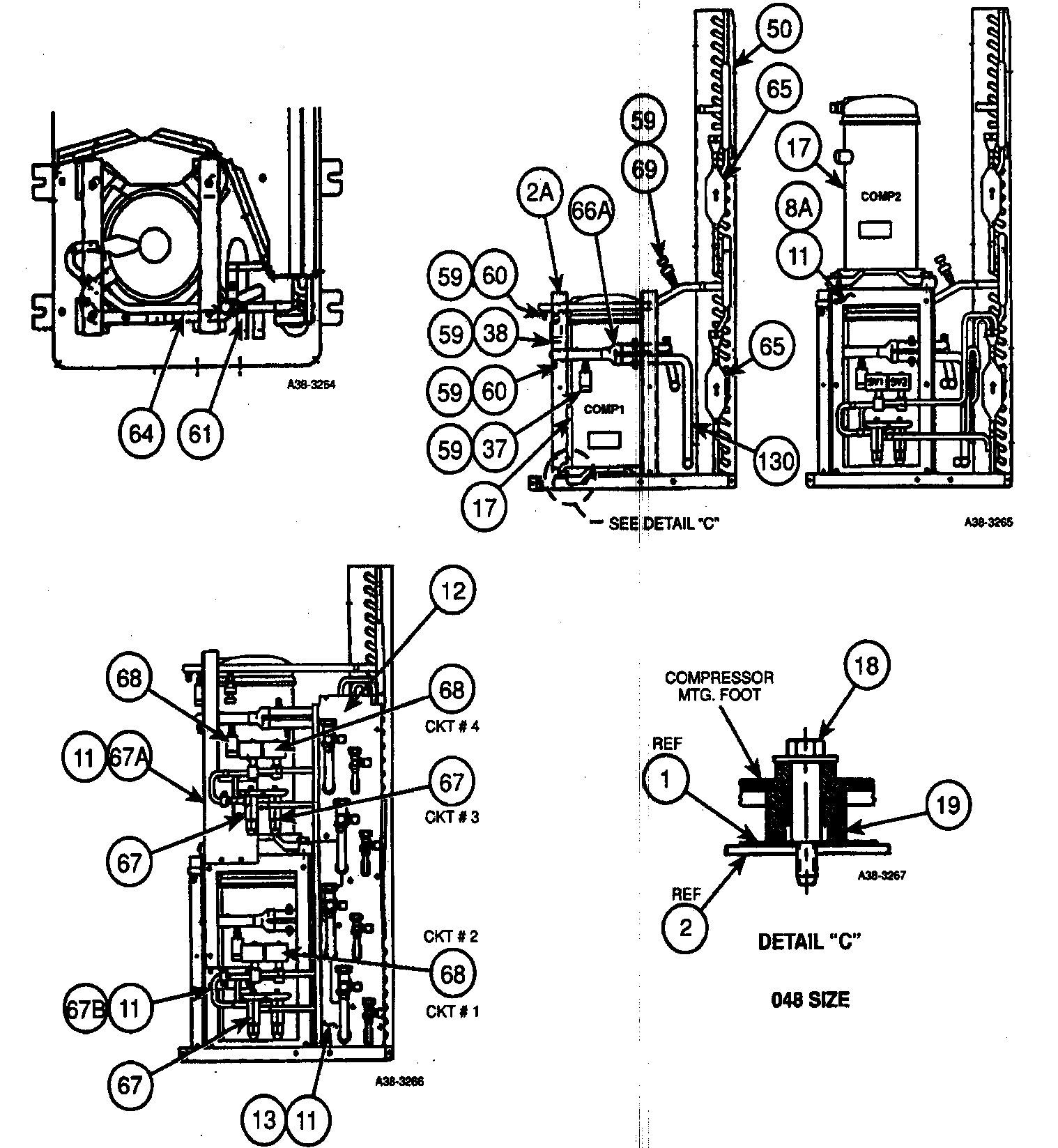 Carrier 38HDS024310 compressor 1 diagram