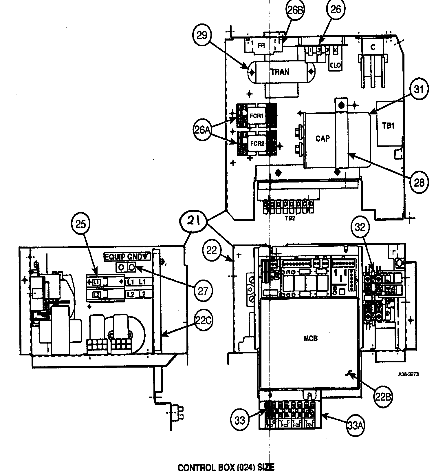 Carrier 38HDS024310 control box diagram