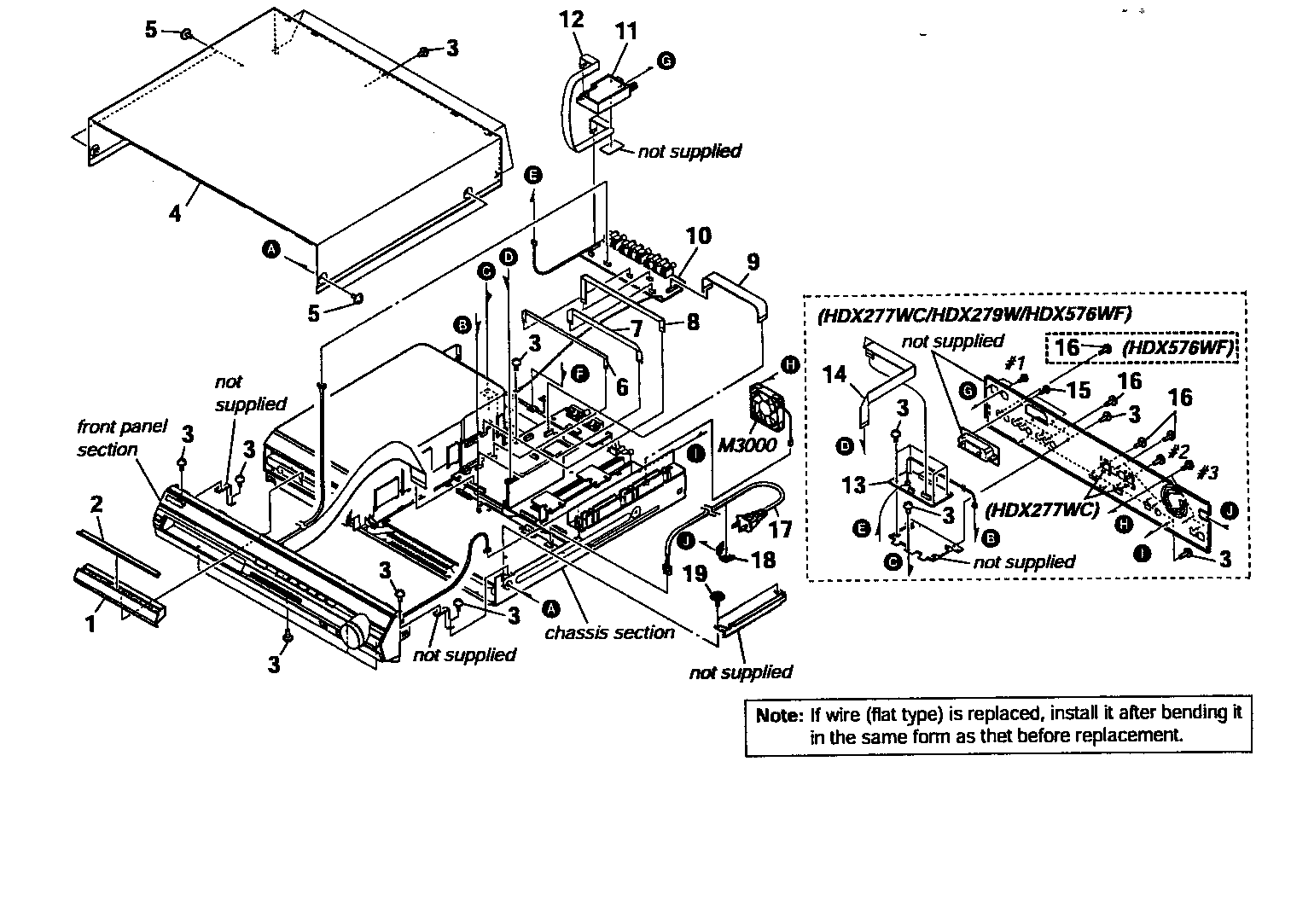 Sony HCD-HDX576WF cabinet parts diagram