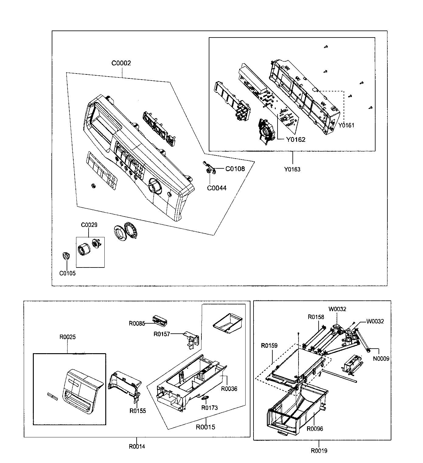 Samsung WF206ANS/XAC control assy diagram