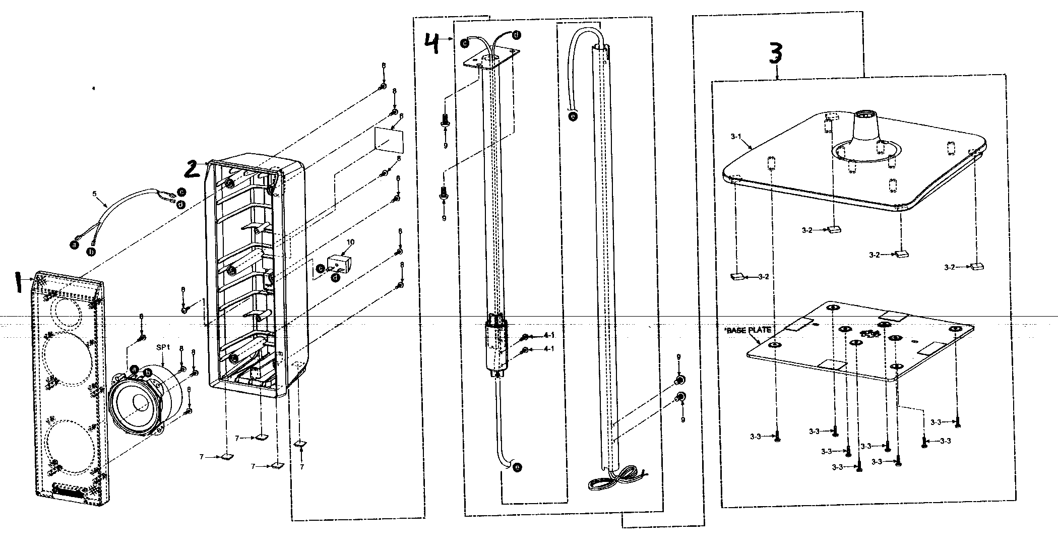 Panasonic SC-PT960 speaker diagram