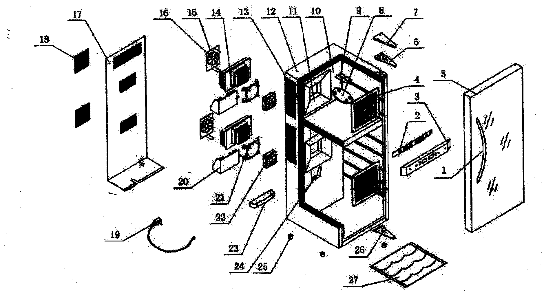 Vinotemp VT-21TEDS cabinet parts diagram