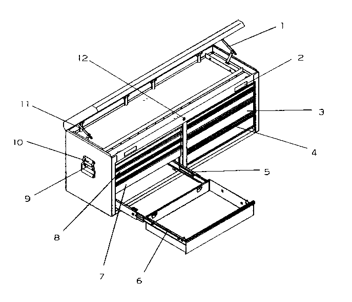 Craftsman 706955180 chest diagram
