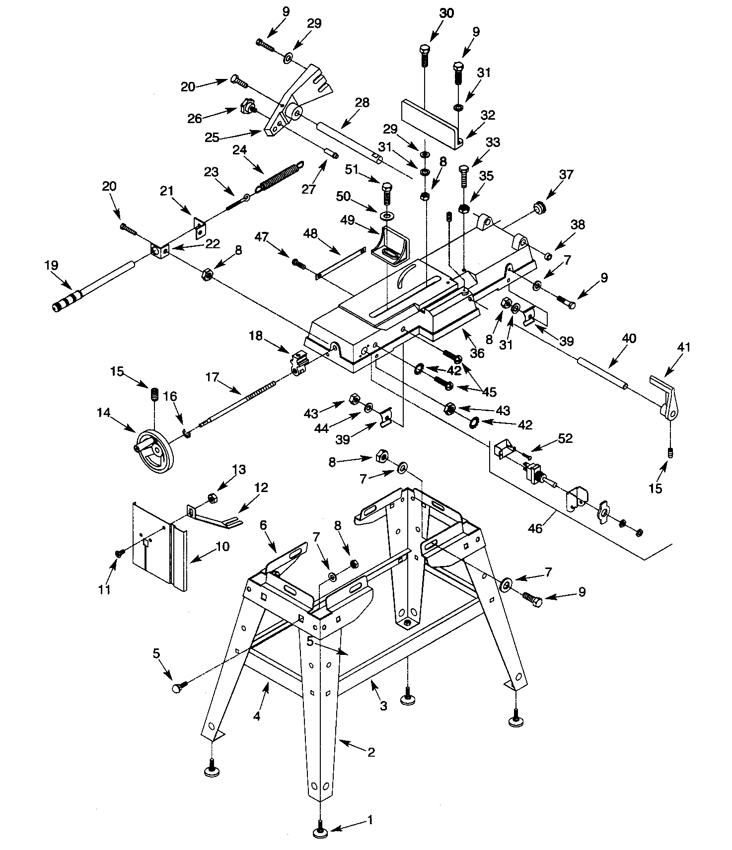 Craftsman 351214140 base/stand diagram