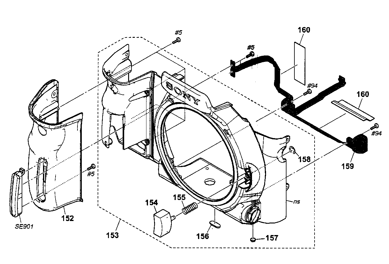Sony DSLR-A700K front cover diagram
