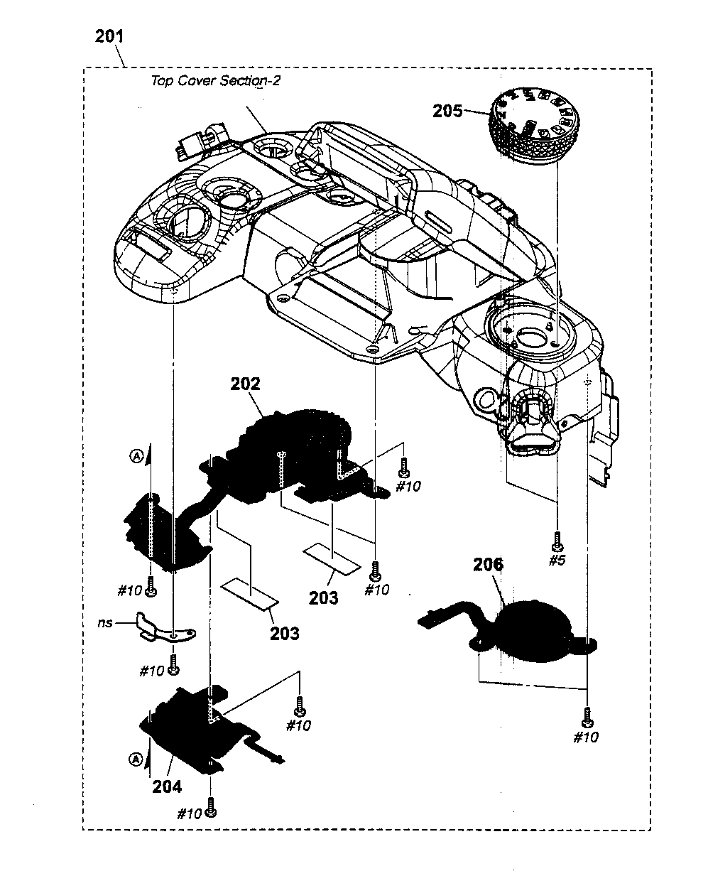 Sony DSLR-A700K top cover 1 diagram