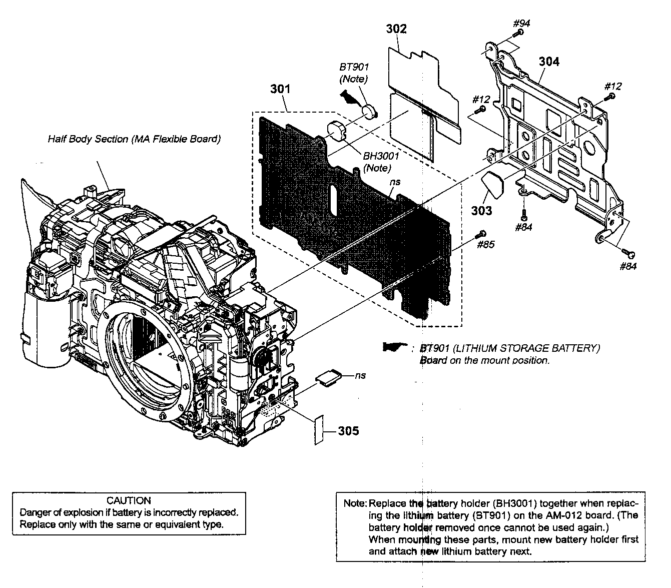 Sony DSLR-A700K am board diagram