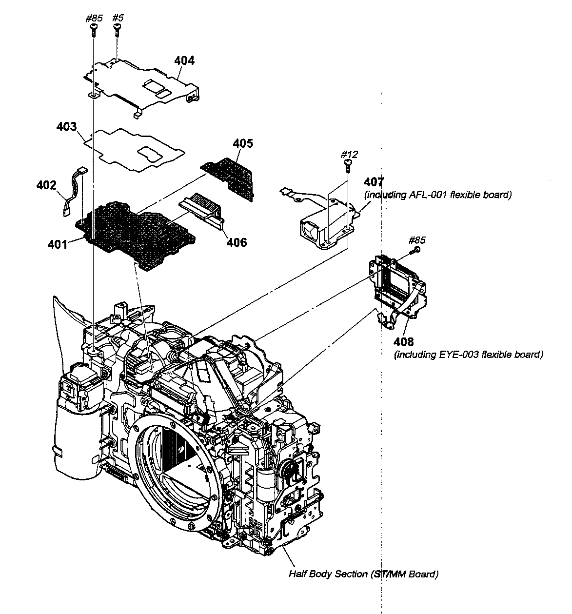 Sony DSLR-A700K dd board diagram