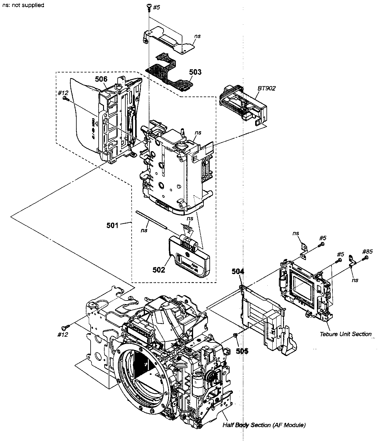 Sony DSLR-A700K bt holder diagram