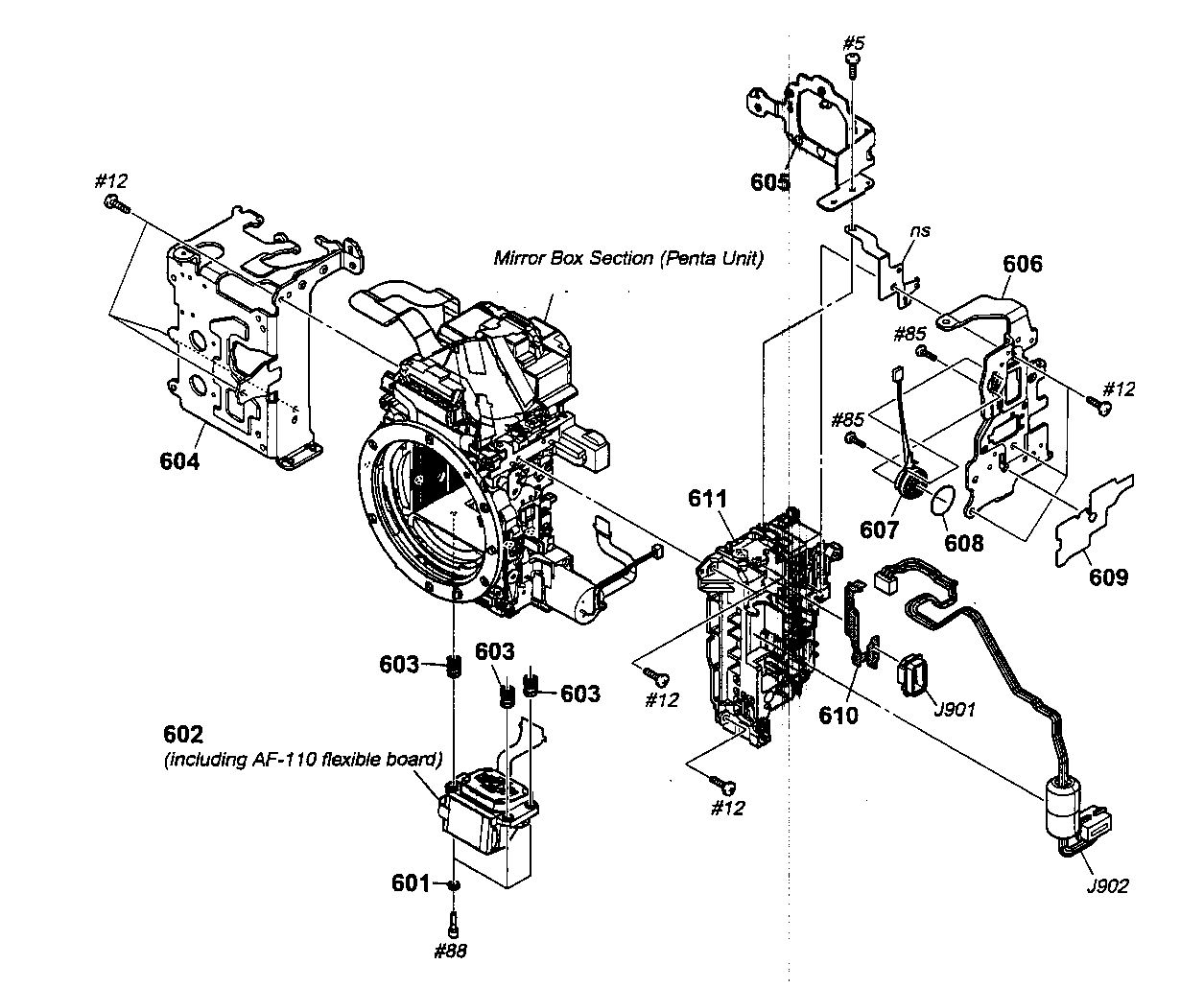 Sony DSLR-A700K af module diagram