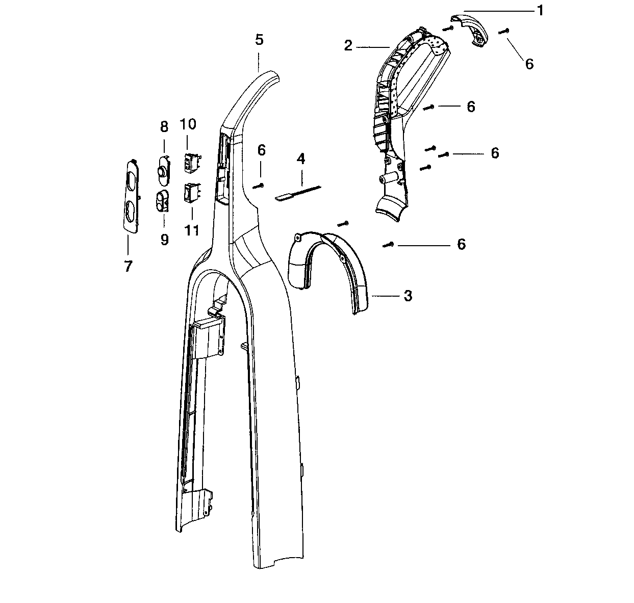 Electrolux EL5035A handle assy diagram
