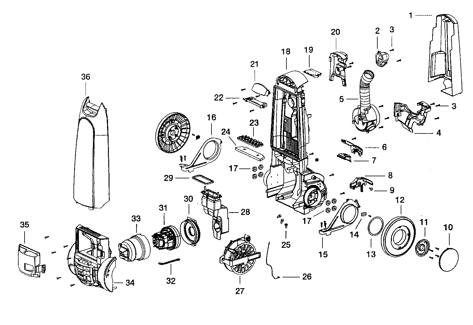 Electrolux EL5035A main body assy diagram