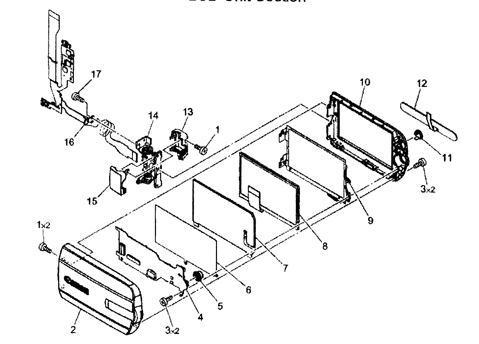 Canon FS10A lcd unit diagram