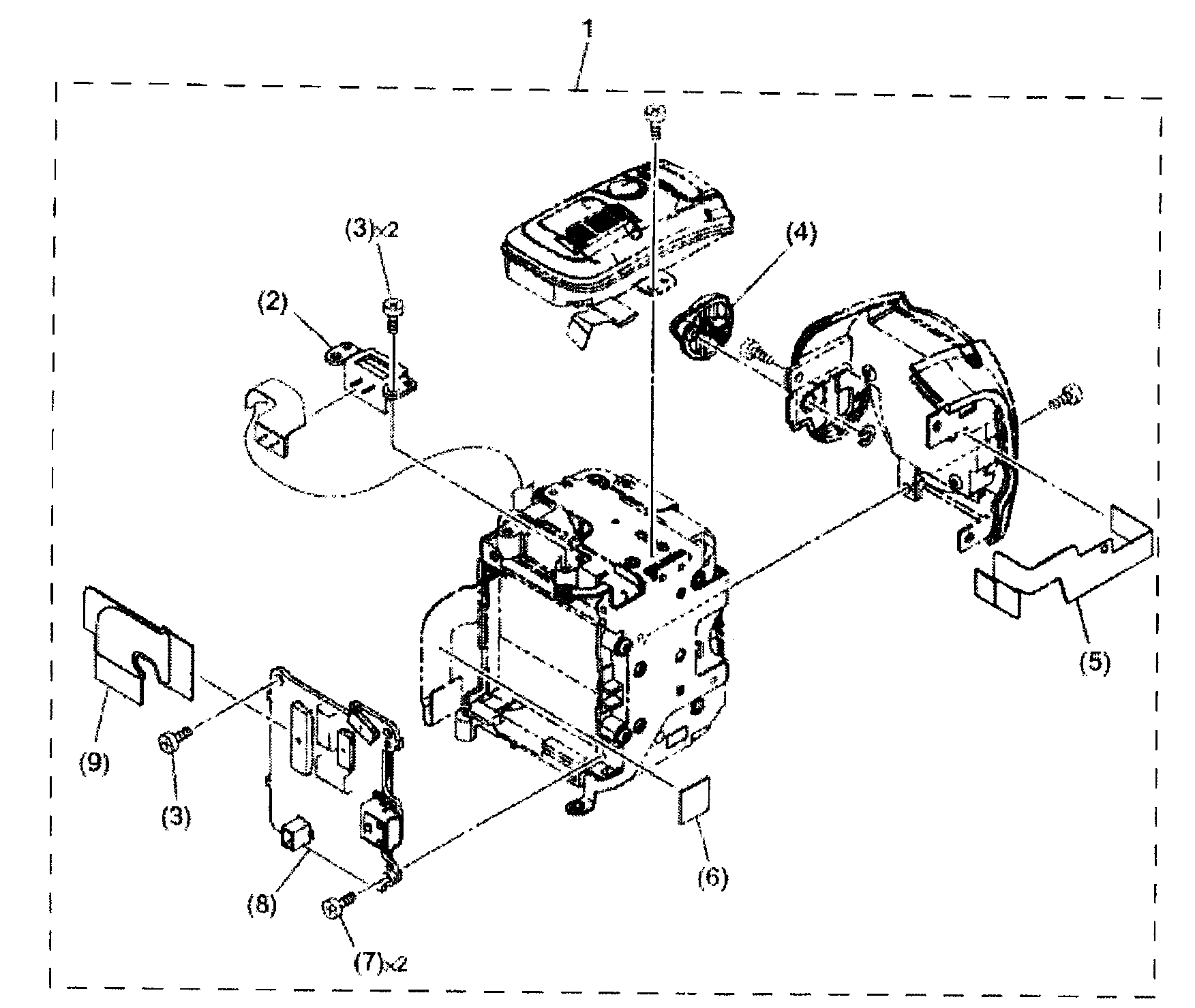 Canon FS10A rear cover diagram