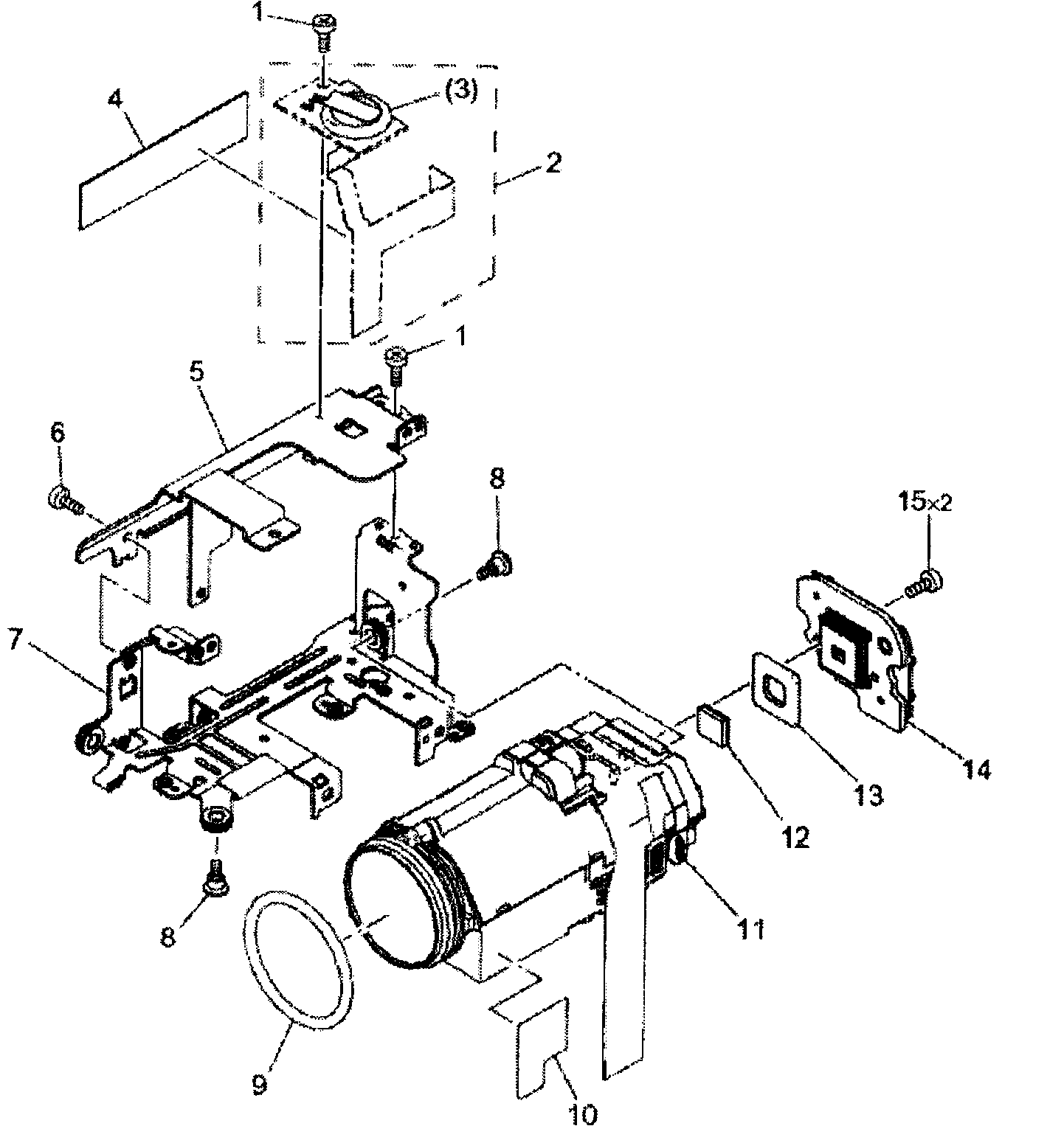 Canon FS10A lens unit diagram
