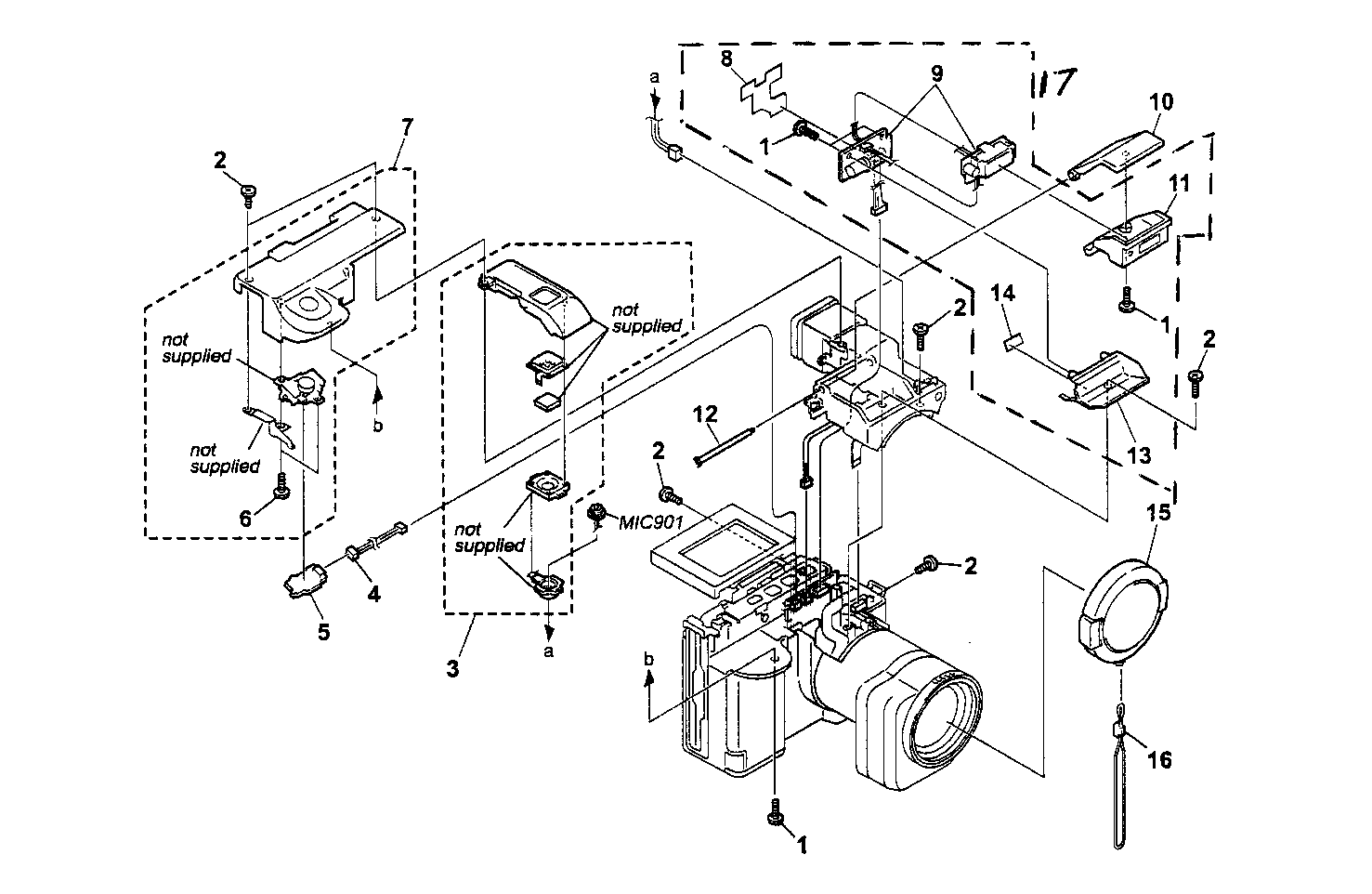 Sony MVC-FD91 cabinet parts rl diagram