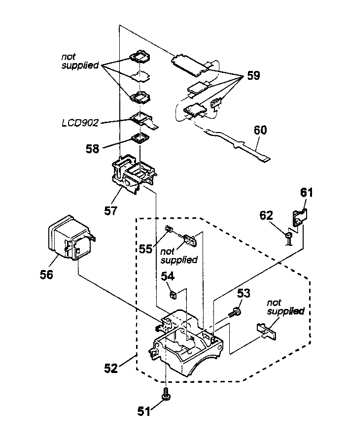 Sony MVC-FD91 evf parts diagram