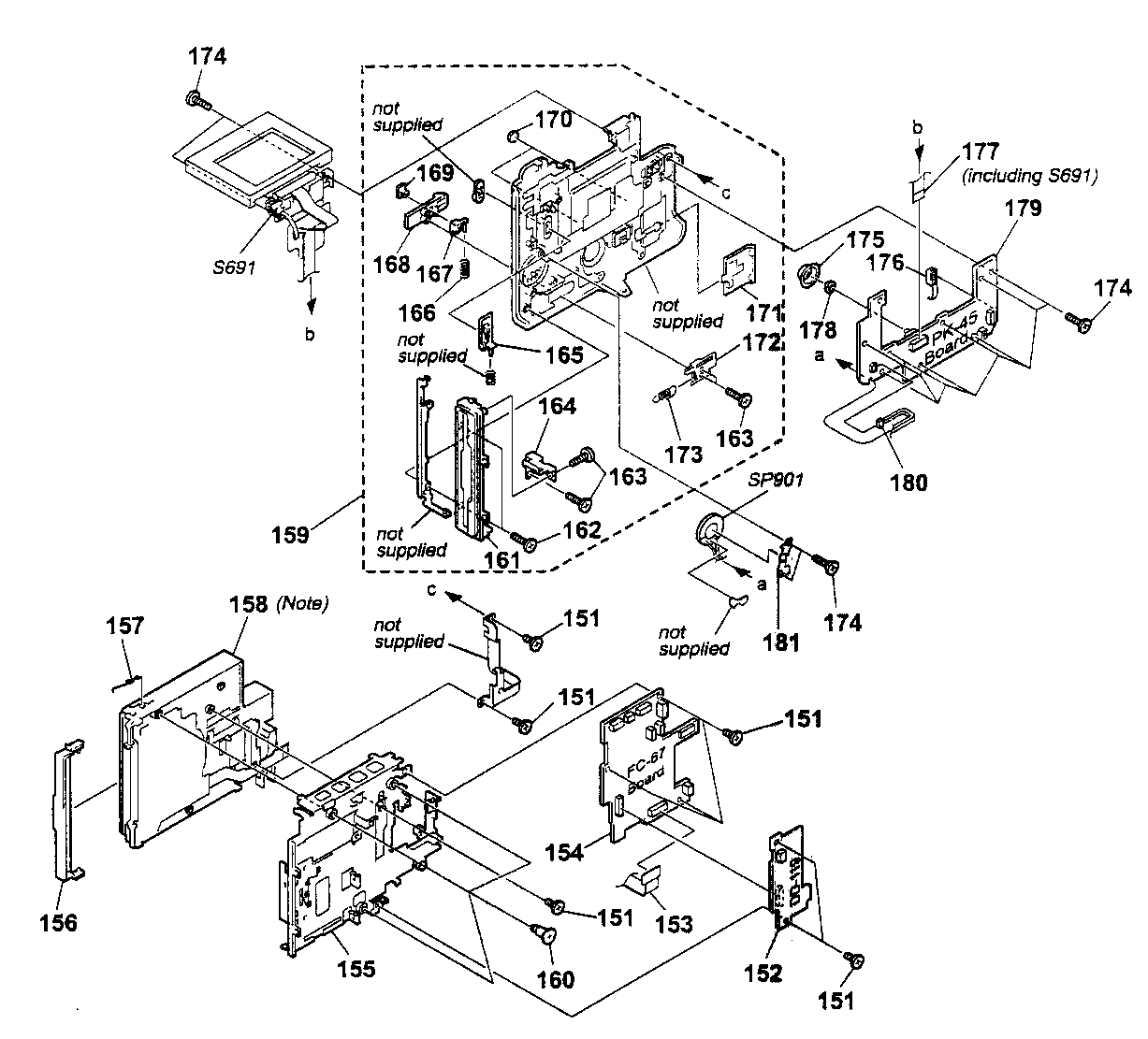 Sony MVC-FD91 cabinet rear diagram